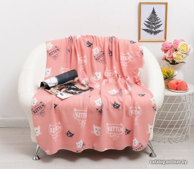 

Плед Belezza Киттен 120x150 (флис, розовый)
