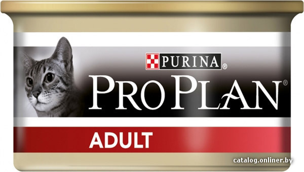 

Консервированный корм для кошек Pro Plan Adult с курицей в банке 0.085 кг