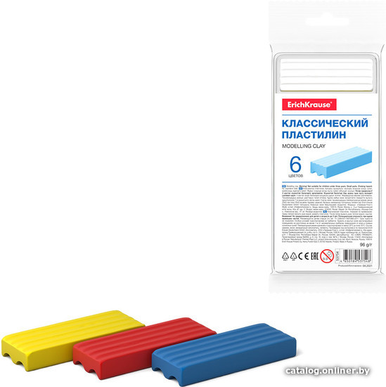 

Пластилин Erich Krause Basic 53754 (6 цв)