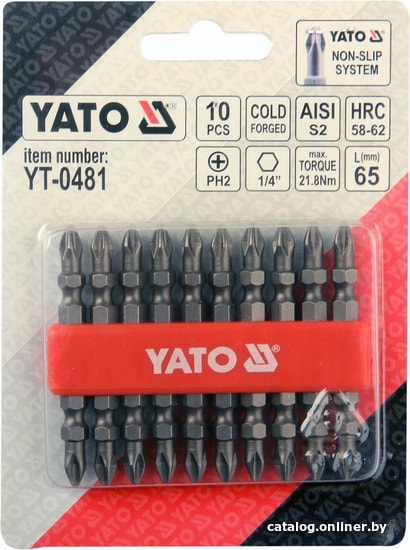 

Набор бит Yato YT-0481 (10 предметов)
