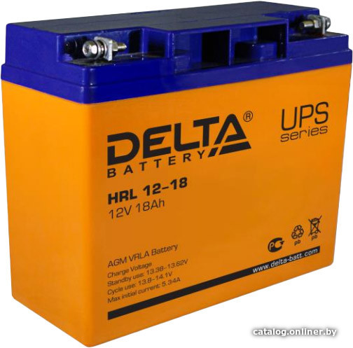 

Аккумулятор для ИБП Delta HRL 12-18 (12В/18 А·ч)