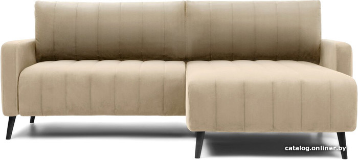 

Угловой диван Divan Маркфул Velvet Light 134903 (велюр, бежевый)