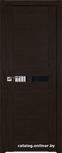 

Межкомнатная дверь ProfilDoors 2.01XN 60x200 (дарк браун, стекло Lacobel Черный лак)