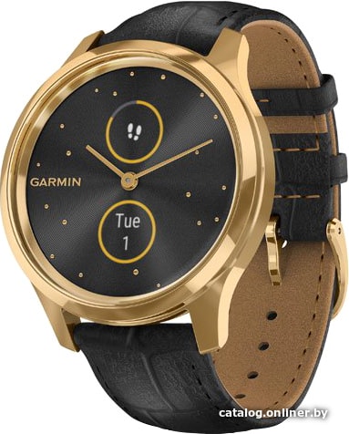 

Гибридные умные часы Garmin Vivomove Luxe (золотистый/черный)