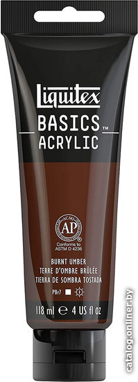 

Акриловая краска Liquitex Basics 1046128 (118 мл, умбра жженая)