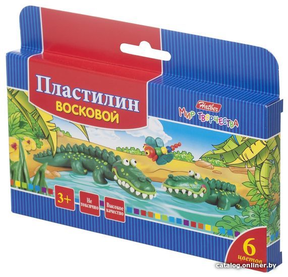 

Пластилин восковой Hatber Забавные зверята KPv_06260 (6 цв.)
