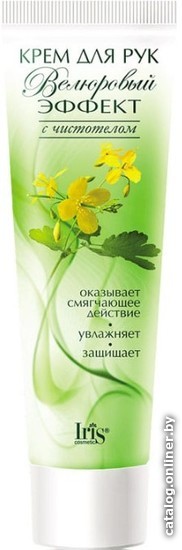 

Iris Cosmetic Крем для рук Велюровый эффект с чистотелом увлажняющий 100 мл