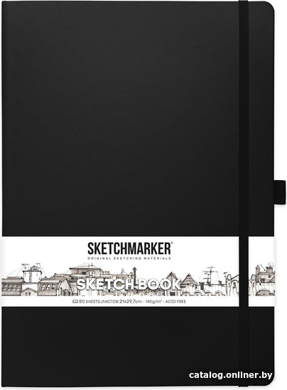 

Альбом для рисования Sketchmarker Скетчбук 2314005SM (80 л, черный)