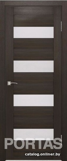 

Межкомнатная дверь Portas S23 90x200 (орех шоколад, стекло мателюкс матовое)