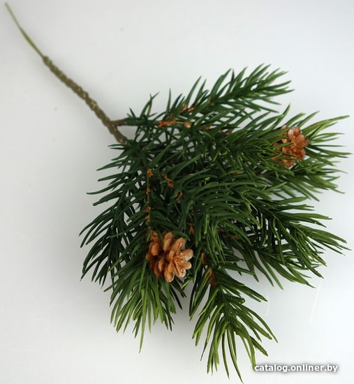 

Рождественская ветка GreenDeco Еловая с шишкам 4630079858156