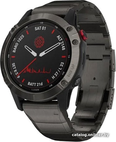 

Умные часы Garmin Fenix 6 Pro Solar 47 мм (титановый карбоново-серый, титан)