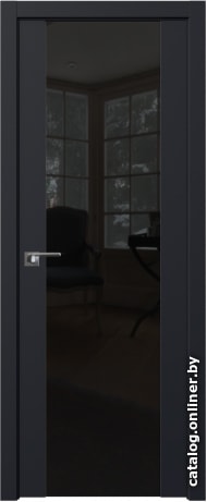 

Межкомнатная дверь ProfilDoors 110U 60x200 (черный матовый, стекло lacobel черный лак)