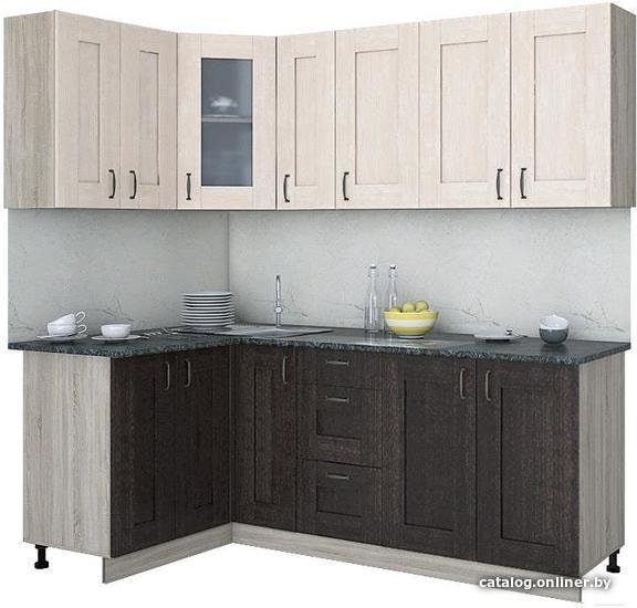 

Готовая кухня Интерлиния Мила Хольц 12x21 (дуб венге/дуб молочный)