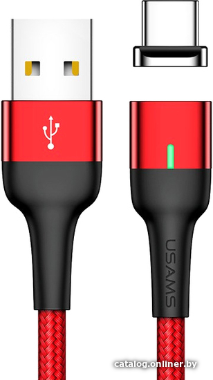 

Кабель Usams USB Type-A - USB Type-C US-SJ327 (1 м, красный)