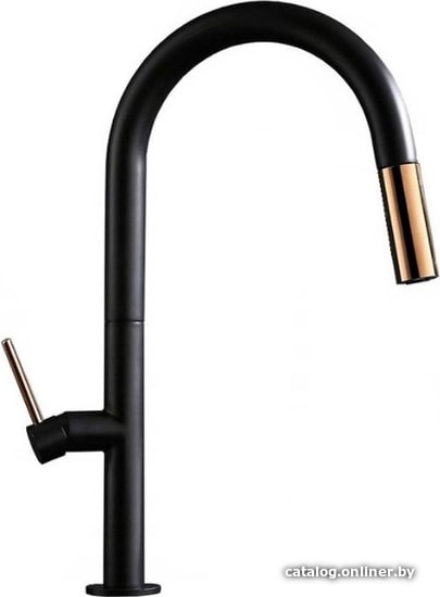 

Смеситель Rea Apollo REA-B9601 (черный/розовое золото)