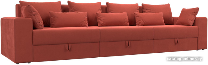 

Диван Лига диванов Майами Long 114785 (микровельвет коралловый)