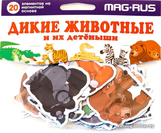 

Развивающая игра Анданте Mag-Rus Дикие животные и их детеныши NF1008