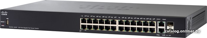 

Настраиваемый коммутатор Cisco SG250-26HP-K9