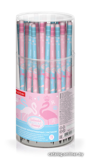 

Простой карандаш Hatber Hello flamingo BHn_72251 (1 шт)