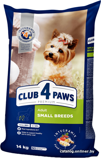 

Сухой корм для собак Club 4 Paws Premium для малых пород 14 кг