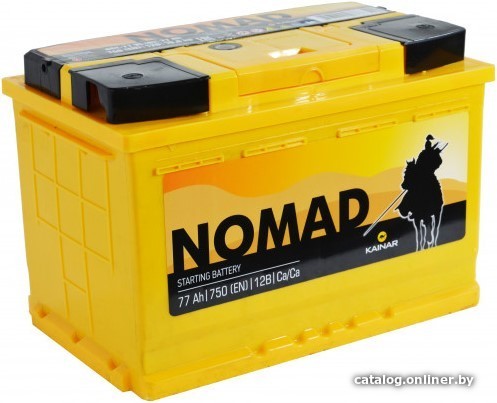 

Автомобильный аккумулятор Nomad Premium 6СТ-77 Евро (77 А·ч)