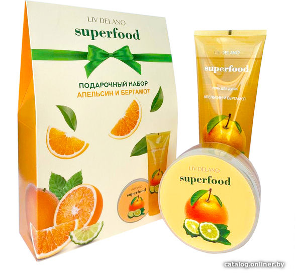 

Подарочный набор Liv Delano Superfood Апельсин и бергамот Гель для душа 250 мл + Крем для тела 240 мл