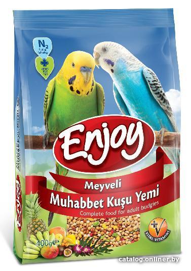 

Корм для птиц Enjoy Корм для волнистых попугаев с фруктами 400 г