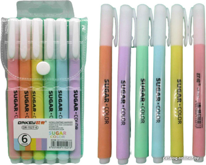 

Текстовыделитель Balu Sugar OR-1527-6 (6шт)