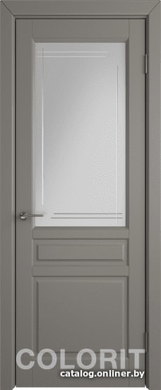 

Межкомнатная дверь Юркас Colorit К2 ДО 60x200 (темно-серая эмаль, матовое с фрез. полосы)
