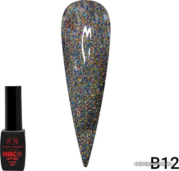 

Гель-лак Global Fashion Disco Gel Polish (тон В12) 8 мл
