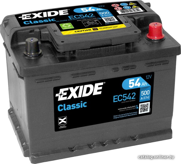 

Автомобильный аккумулятор Exide Classic EC542 (54 А·ч)