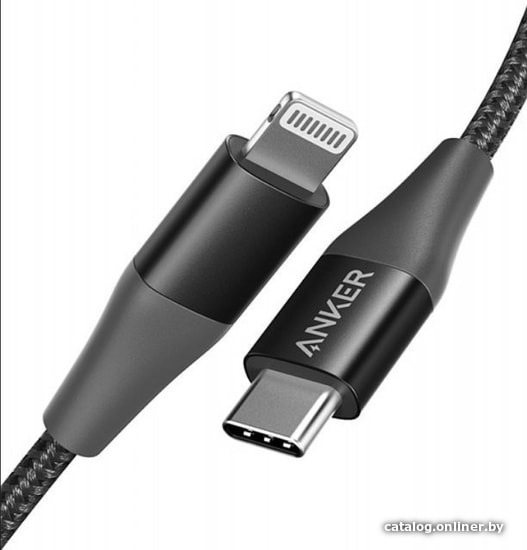 

Кабель Anker Powerline+ II USB-C/Lighting (0.9 м, черный)