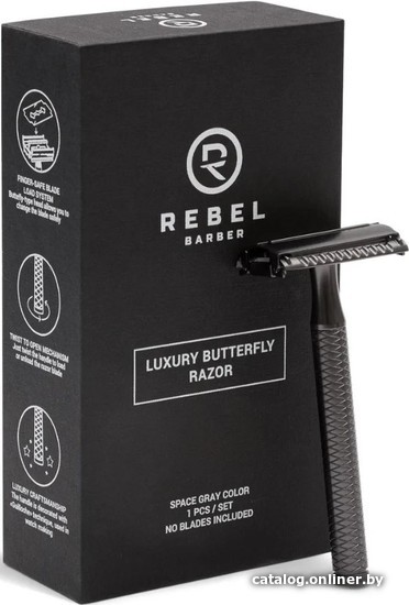 

Бритвенный станок Rebel Barber Space Gray Т-образный