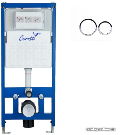 

Инсталляция для унитаза Cerutti Spa CR555+CR05WH (белая матовая)