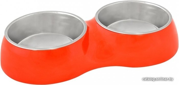 

Двойная миска Duvo Plus Feeding Bowl Double + Socket Glossy Duo (красный)