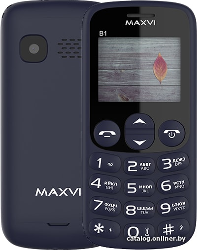 

Кнопочный телефон Maxvi B1 (синий)