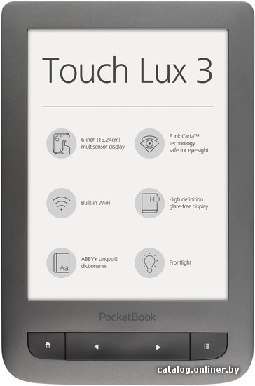 

Электронная книга PocketBook Touch Lux 3 (серый)