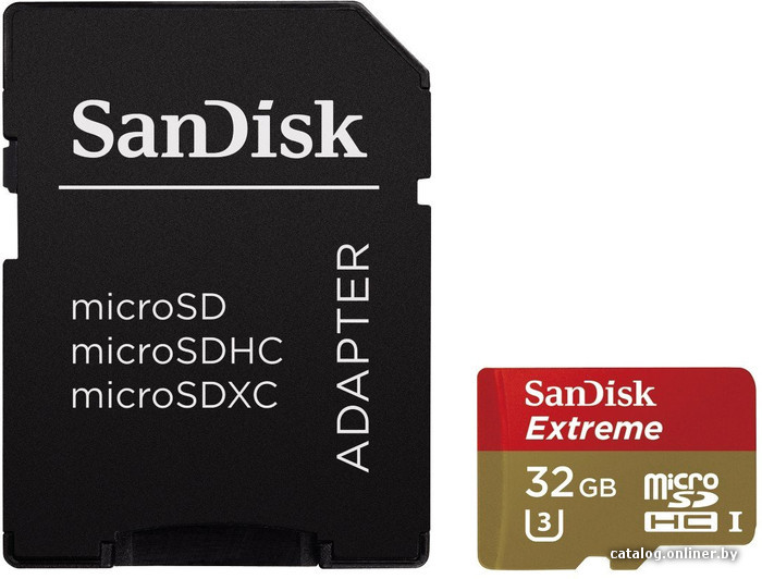 

Карта памяти SanDisk Extreme microSDHC UHS-I U3 (Class 10) 32GB (SDSDQXN-032G-G46A)