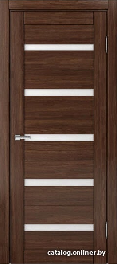 

Межкомнатная дверь MDF-Techno Dominika 100 50x200 (орех вела, стекло лакобель белый)