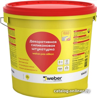 

Декоративная штукатурка Weber.Vetonit pas silikon 25 кг