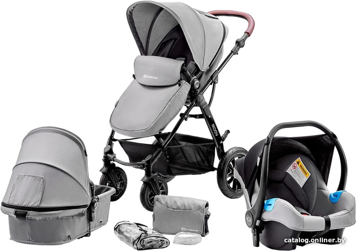 

Универсальная коляска KinderKraft Moov (3 в 1, серый)