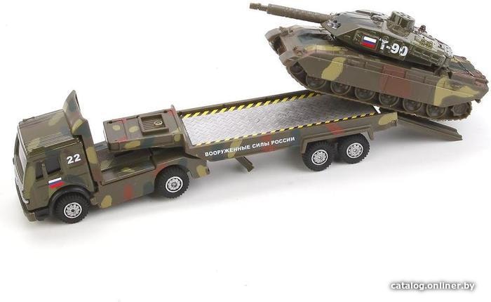 

Набор Технопарк Трейлер Военный с танком на прицепе CT1061(SL556-TANK)