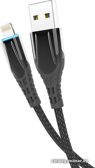 

Кабель Olmio 041627 USB Type A - Lighting (1.2 м, черный)