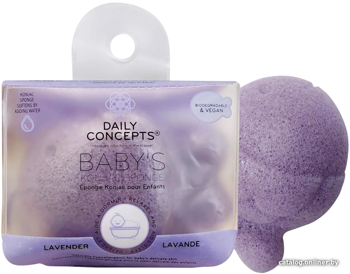 

Губка детская Daily Concepts Your Baby's First Sponge Lavender DC27