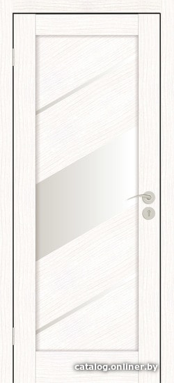 

Межкомнатная дверь IstokDoors Диагональ-3 ДЧ 60x200 (бьянко/светлое стекло)