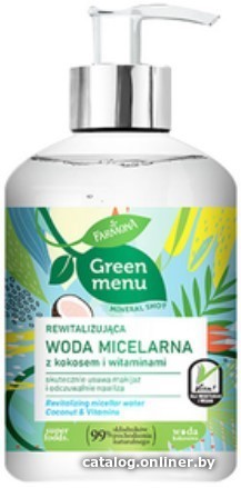 

Farmona Мицеллярная вода Green Menu Восстанавливающая Кокос и Витамины 270 мл