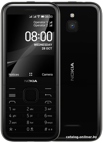 

Кнопочный телефон Nokia 8000 4G Dual SIM (черный)