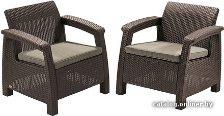 

Набор садовой мебели Keter Corfu Duo Set (коричневый) [17197993]