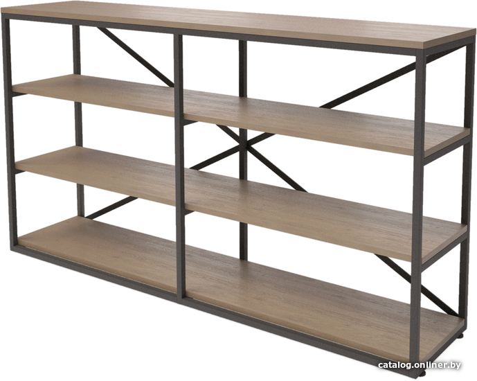 

Стеллаж Millwood Neo Loft OR-1 (темный шпон/черный)