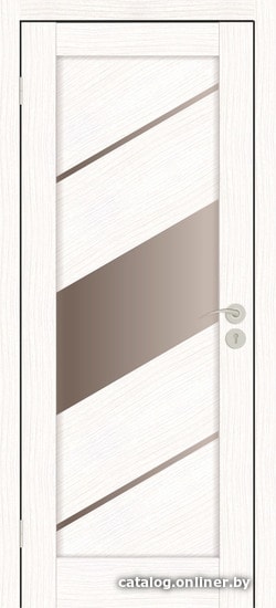 

Межкомнатная дверь IstokDoors Диагональ-3 ДЧ 90x200 (бьянко/стекло бронза)